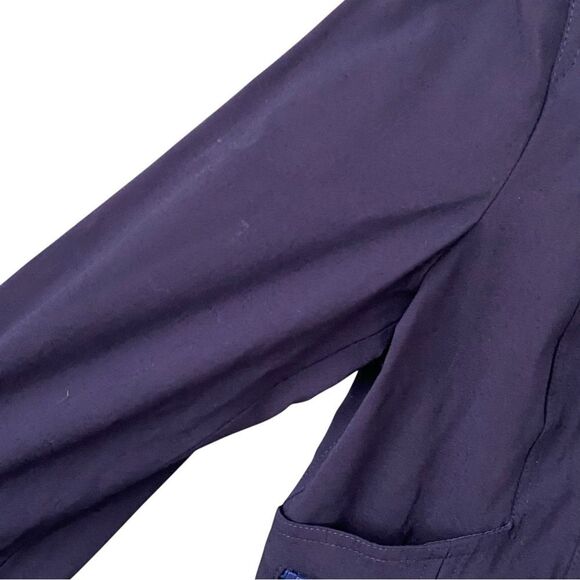 Cheap and Chic By Moschino Made in Italy Crop Log Sleeve Front Zip Navy Jacket 8 - Picture 3 of 7